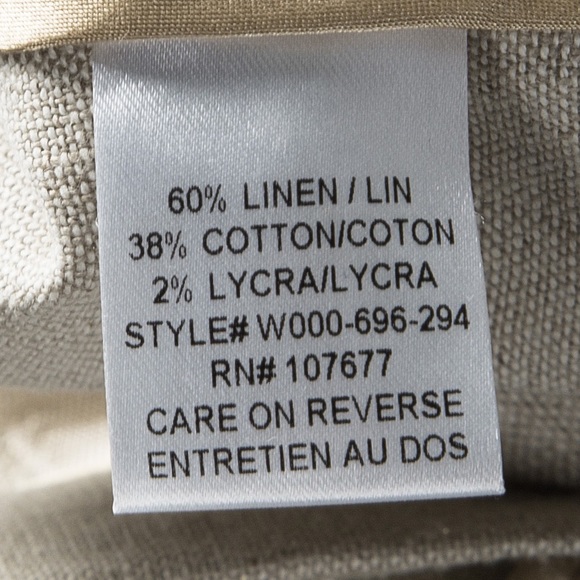 ALICE + OLIVIA light beige linen peplum dress. - Picture 5 of 6